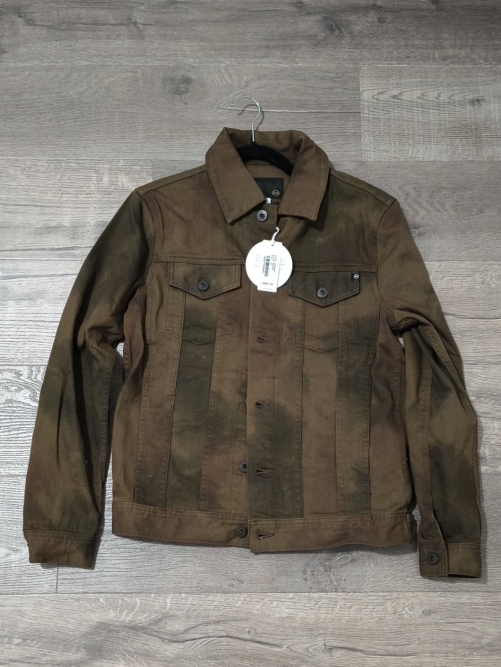 Ag Adriano Goldschmied Men's Olive Brown Denim Jacket